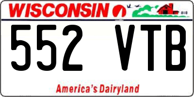 WI license plate 552VTB