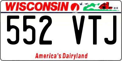 WI license plate 552VTJ