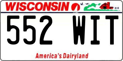 WI license plate 552WIT