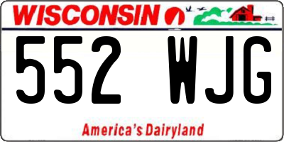 WI license plate 552WJG