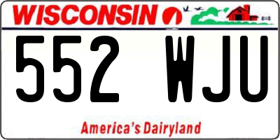 WI license plate 552WJU