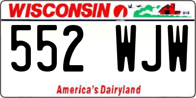 WI license plate 552WJW