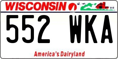 WI license plate 552WKA