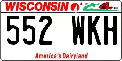 WI license plate 552WKH