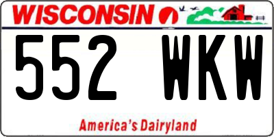 WI license plate 552WKW