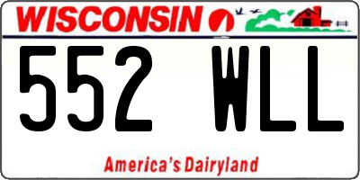 WI license plate 552WLL