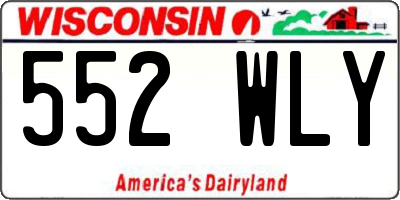 WI license plate 552WLY