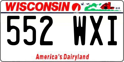 WI license plate 552WXI