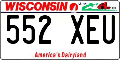 WI license plate 552XEU