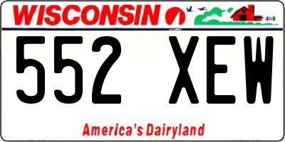 WI license plate 552XEW