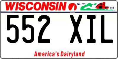 WI license plate 552XIL