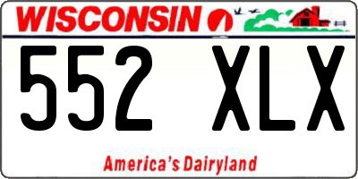 WI license plate 552XLX