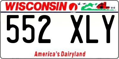 WI license plate 552XLY