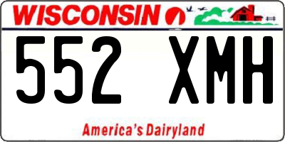 WI license plate 552XMH