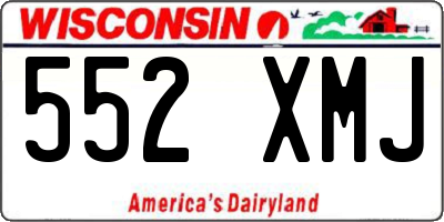 WI license plate 552XMJ