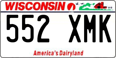 WI license plate 552XMK
