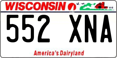 WI license plate 552XNA