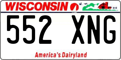 WI license plate 552XNG
