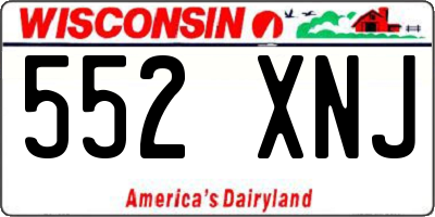 WI license plate 552XNJ