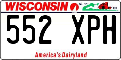 WI license plate 552XPH