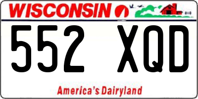 WI license plate 552XQD