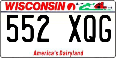 WI license plate 552XQG