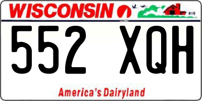 WI license plate 552XQH
