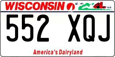 WI license plate 552XQJ