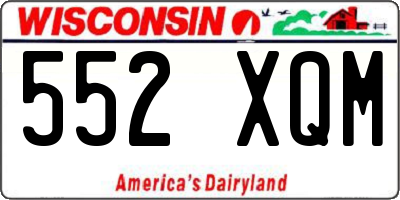 WI license plate 552XQM