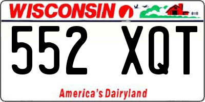WI license plate 552XQT