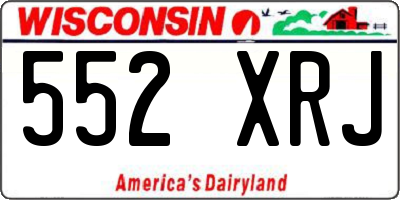 WI license plate 552XRJ