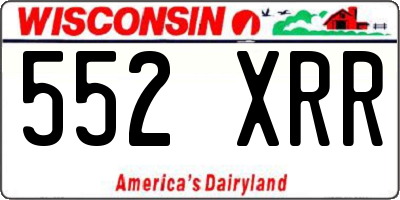 WI license plate 552XRR