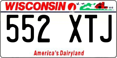 WI license plate 552XTJ