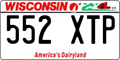 WI license plate 552XTP
