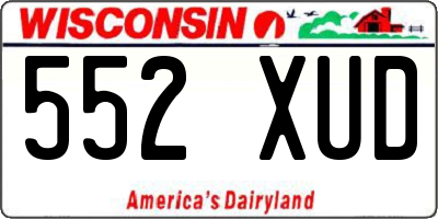 WI license plate 552XUD