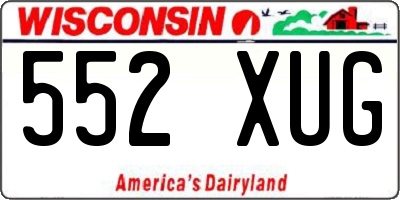 WI license plate 552XUG