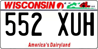 WI license plate 552XUH