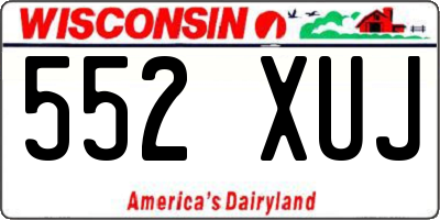 WI license plate 552XUJ