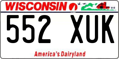 WI license plate 552XUK