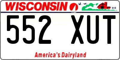WI license plate 552XUT