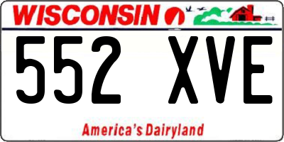 WI license plate 552XVE