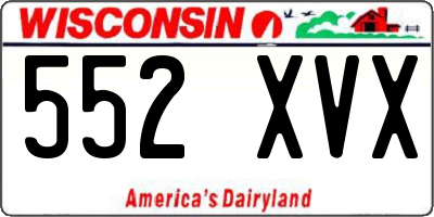WI license plate 552XVX