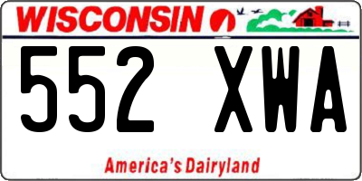 WI license plate 552XWA