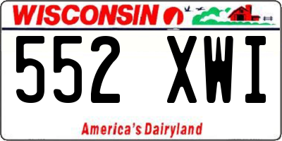 WI license plate 552XWI