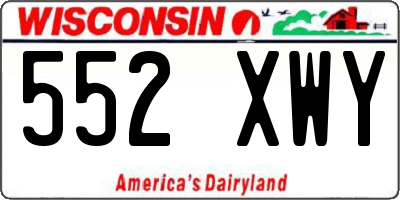 WI license plate 552XWY
