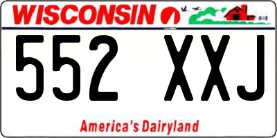 WI license plate 552XXJ