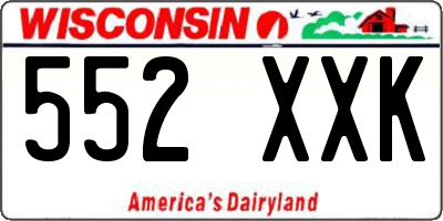 WI license plate 552XXK