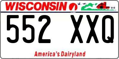 WI license plate 552XXQ