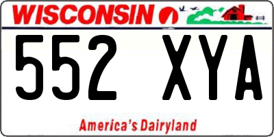 WI license plate 552XYA
