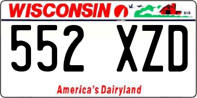 WI license plate 552XZD